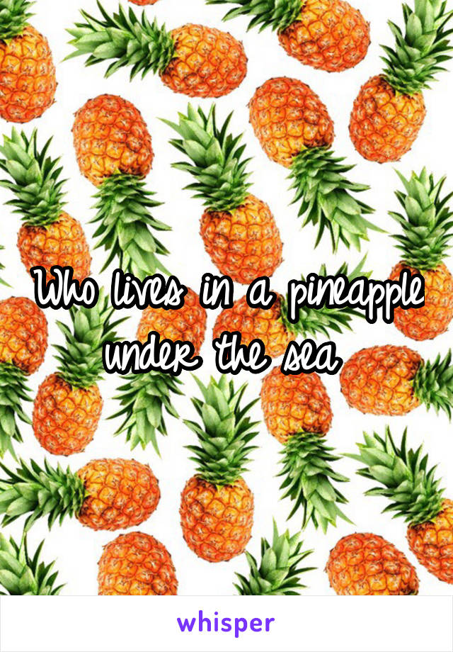 Who lives in a pineapple under the sea 