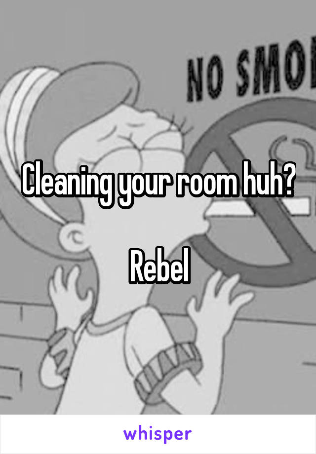 Cleaning your room huh?

Rebel