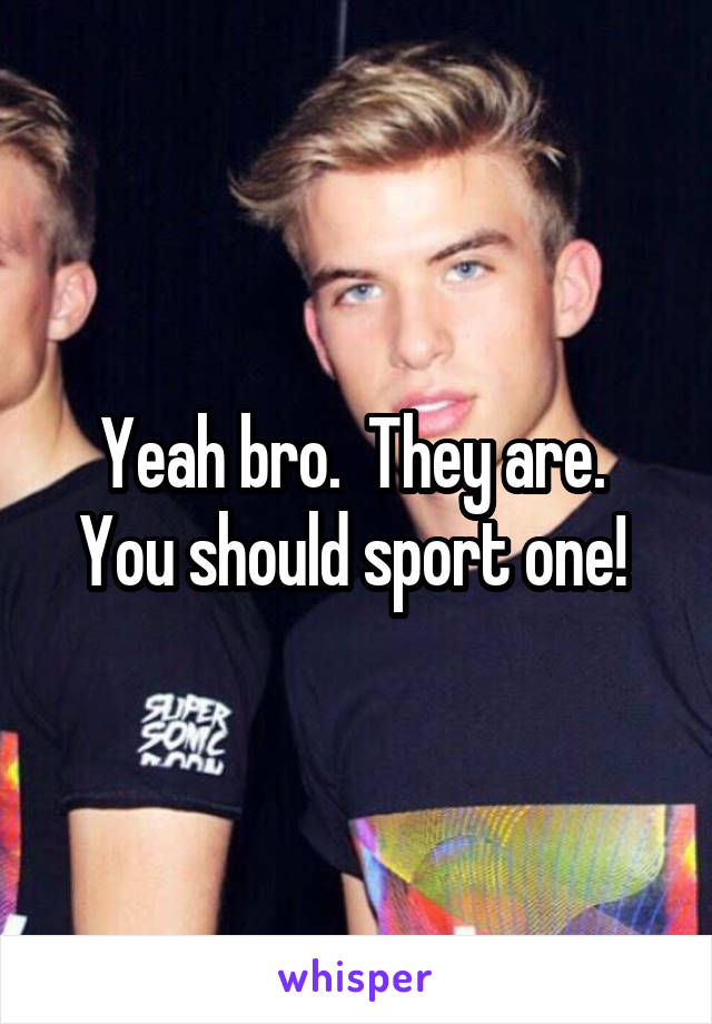 Yeah bro.  They are.  You should sport one! 