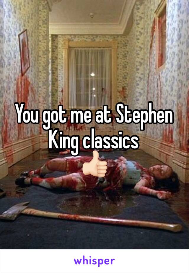 You got me at Stephen King classics
👍🏻