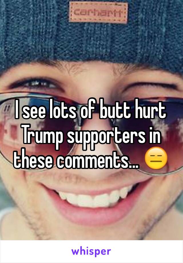 I see lots of butt hurt Trump supporters in these comments... 😑