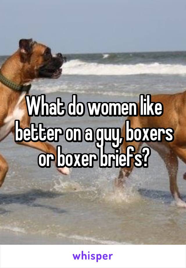 What do women like better on a guy, boxers or boxer briefs?