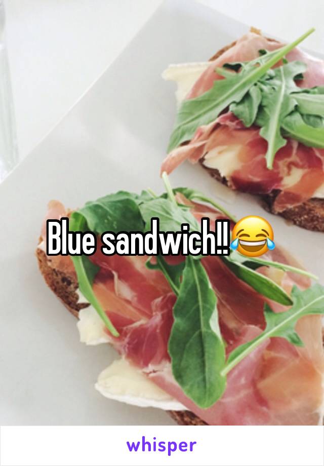 Blue sandwich!!😂