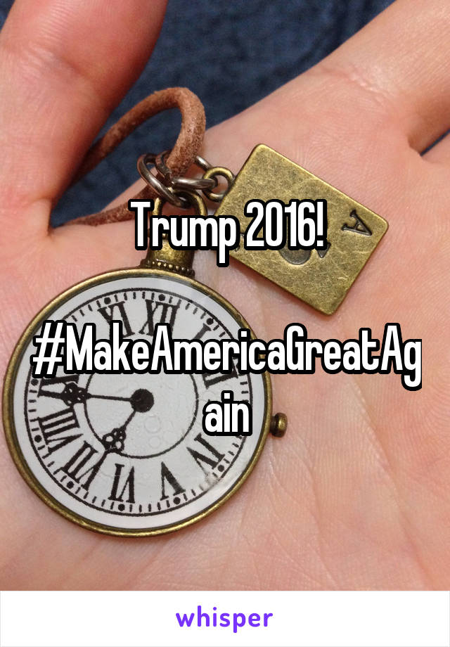 Trump 2016!

#MakeAmericaGreatAgain