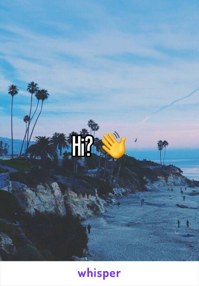 Hi? 👋 