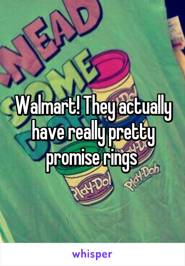 Walmart! They actually have really pretty promise rings 
