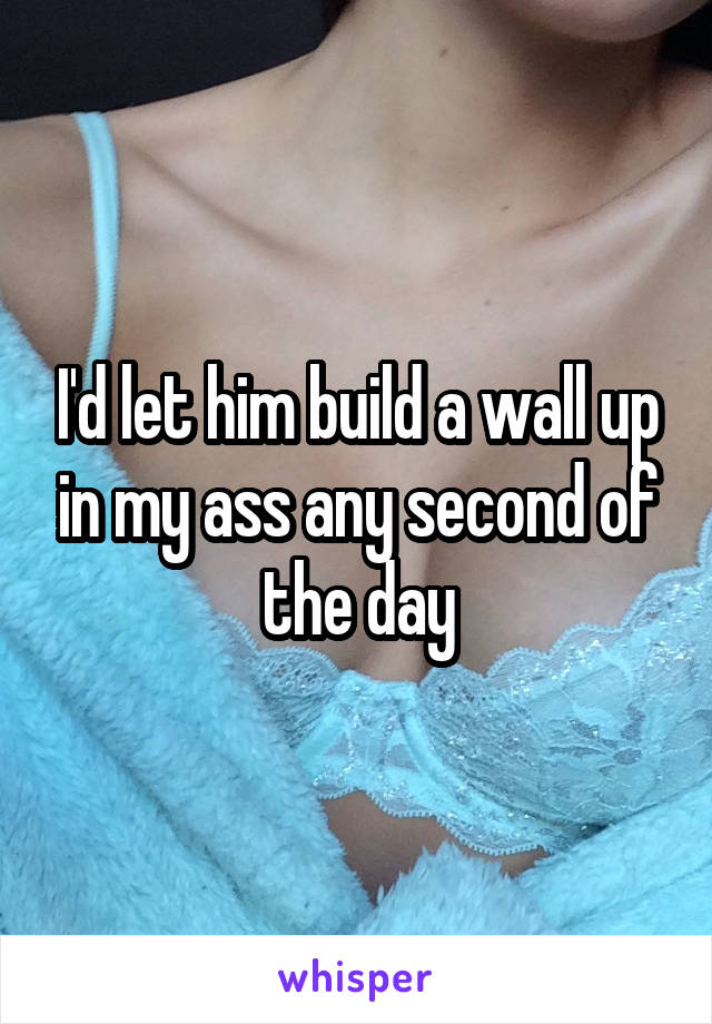 I'd let him build a wall up in my ass any second of the day