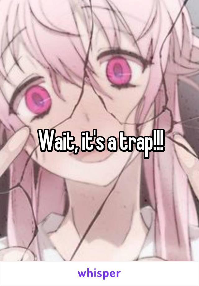 Wait, it's a trap!!!