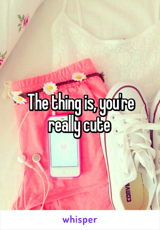 The thing is, you're really cute 