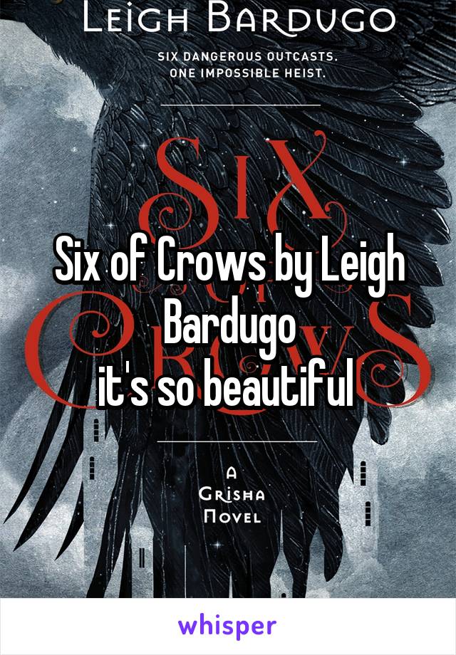Six of Crows by Leigh Bardugo
it's so beautiful 