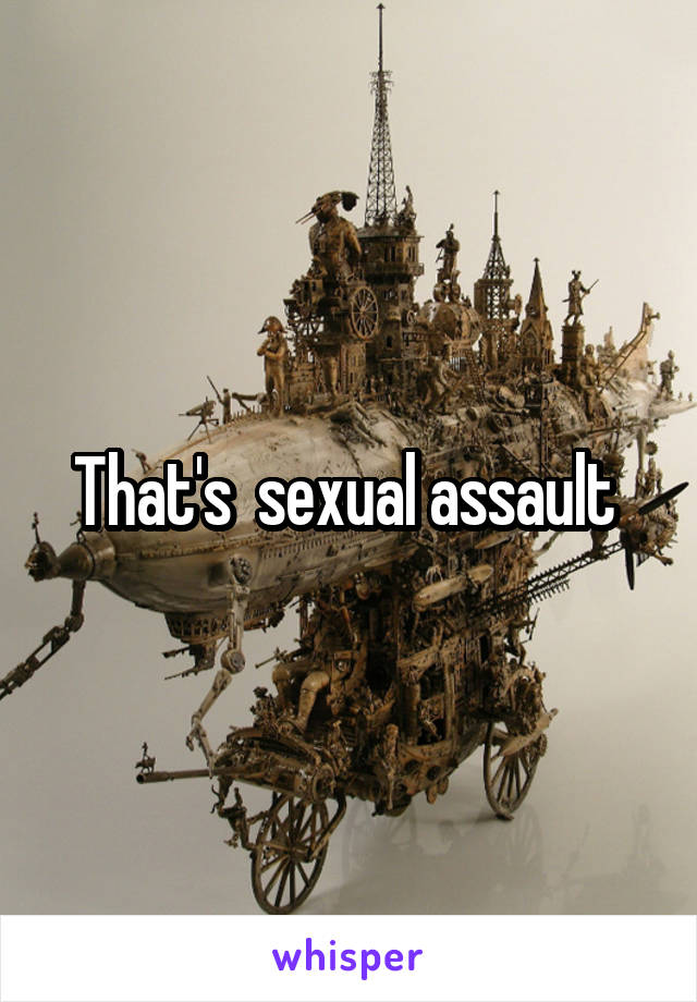 That's  sexual assault 