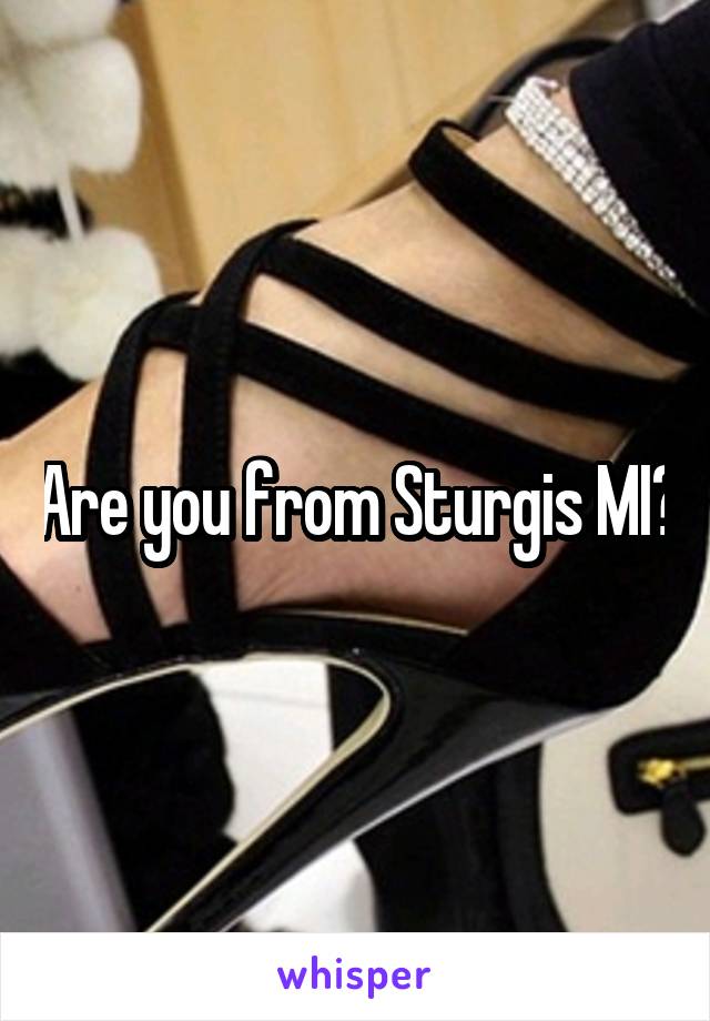 Are you from Sturgis MI?