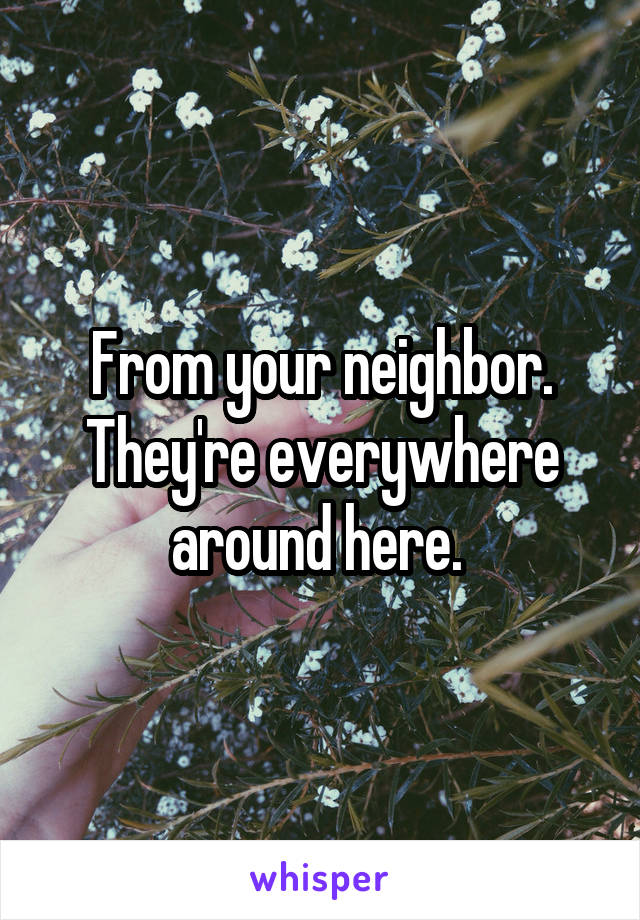 From your neighbor. They're everywhere around here. 