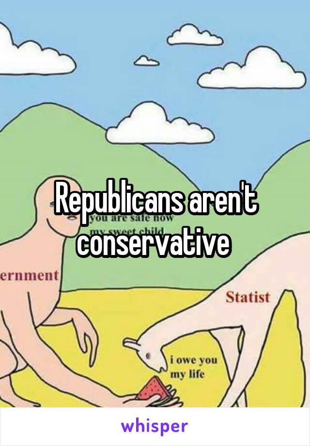 Republicans aren't conservative 