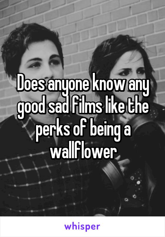 Does anyone know any good sad films like the perks of being a wallflower