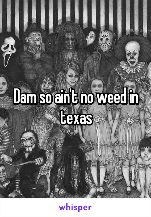 Dam so ain't no weed in texas