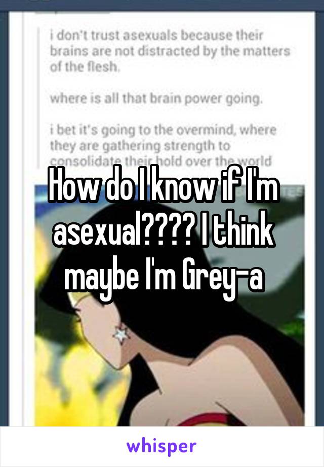 How do I know if I'm asexual???? I think maybe I'm Grey-a