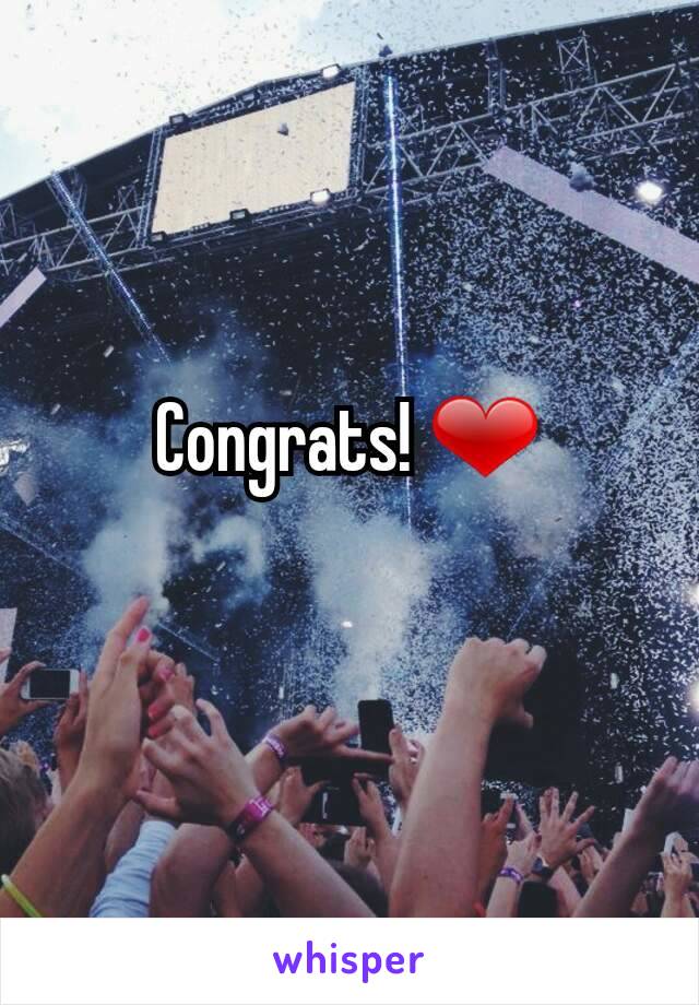 Congrats! ❤