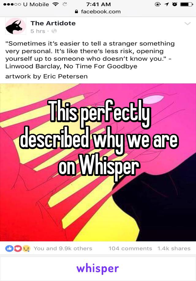 This perfectly described why we are on Whisper