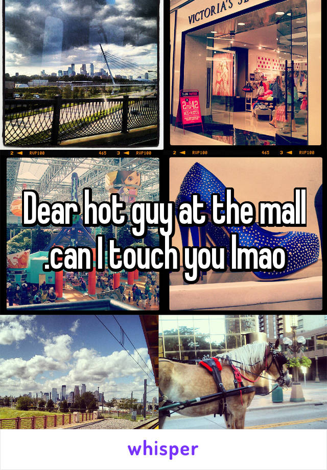 Dear hot guy at the mall .can I touch you lmao