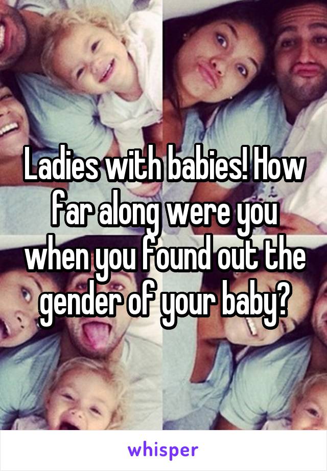 Ladies with babies! How far along were you when you found out the gender of your baby?