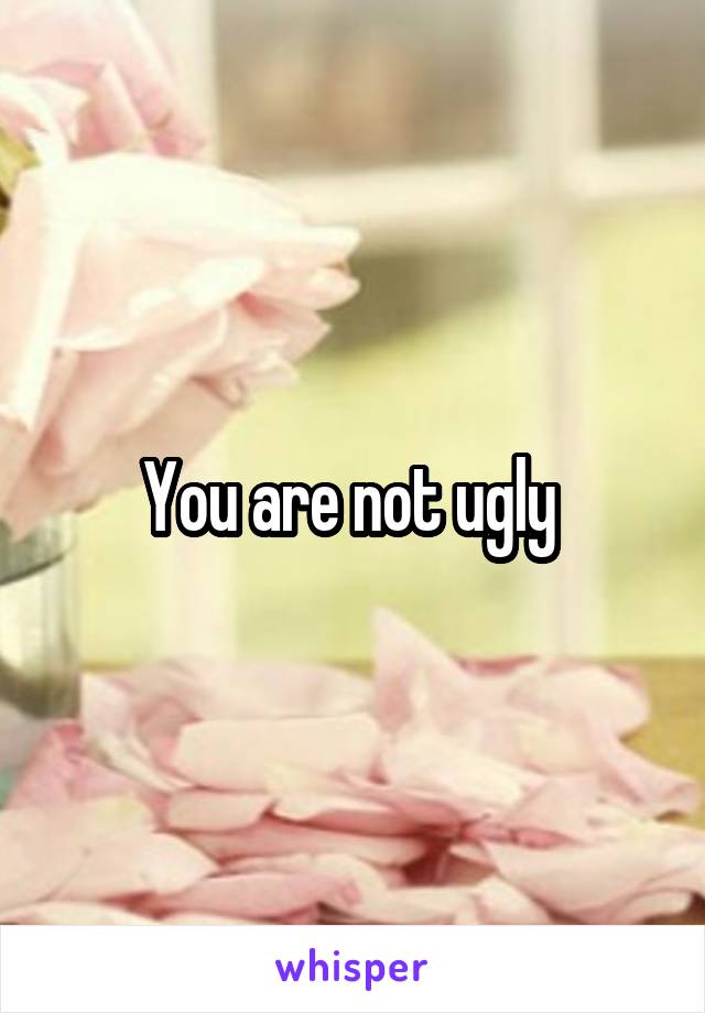 You are not ugly 