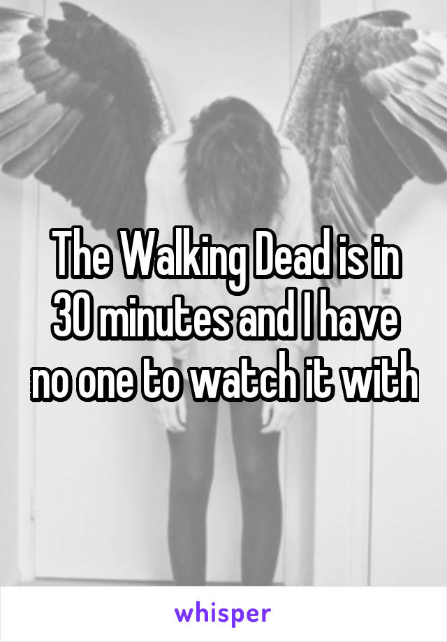 The Walking Dead is in 30 minutes and I have no one to watch it with