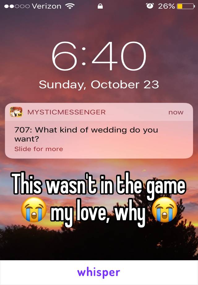 This wasn't in the game 😭 my love, why 😭