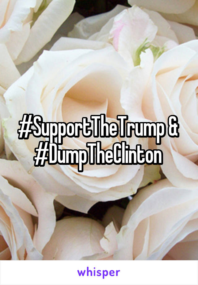 #SupportTheTrump &  #DumpTheClinton 