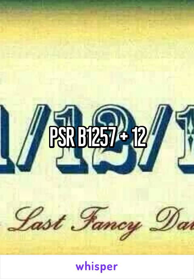 PSR B1257 + 12