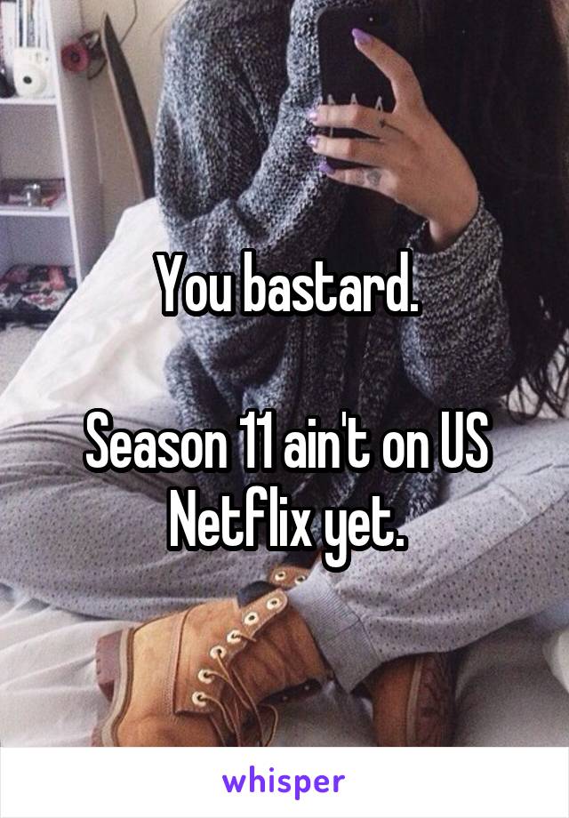 You bastard.

Season 11 ain't on US Netflix yet.