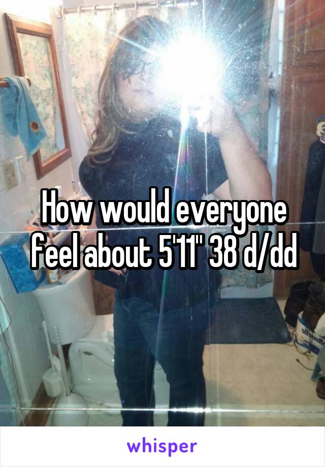 How would everyone feel about 5'11" 38 d/dd