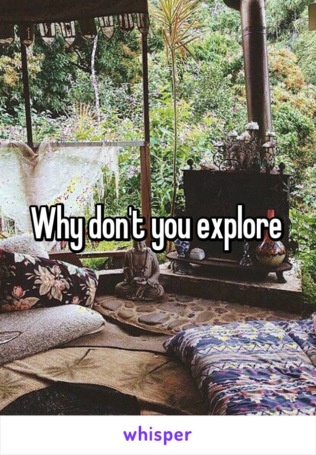 Why don't you explore 