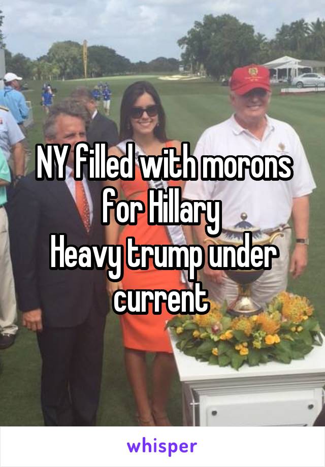 NY filled with morons for Hillary 
Heavy trump under current 