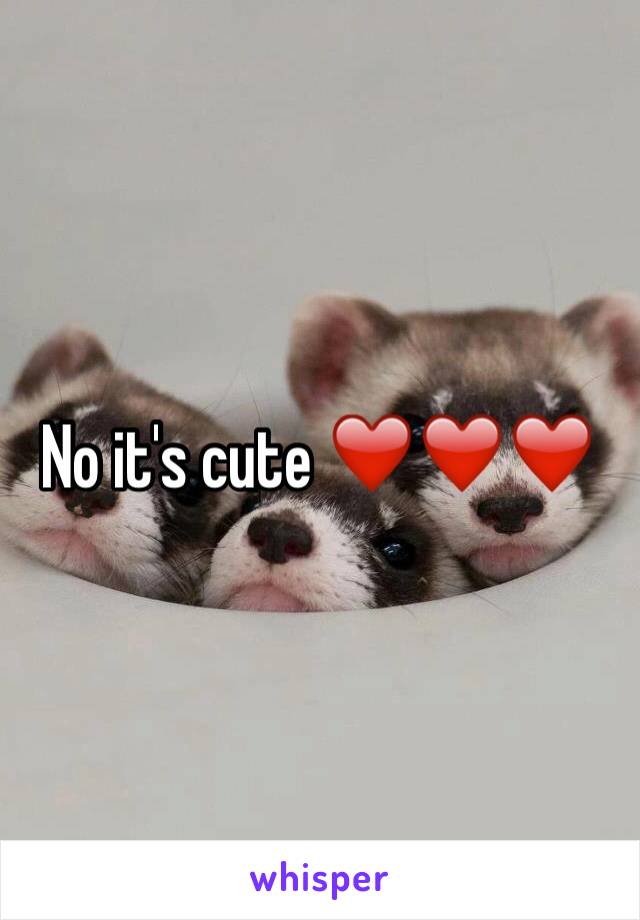 No it's cute ❤️❤️❤️