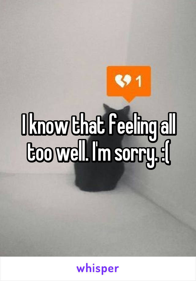 I know that feeling all too well. I'm sorry. :(