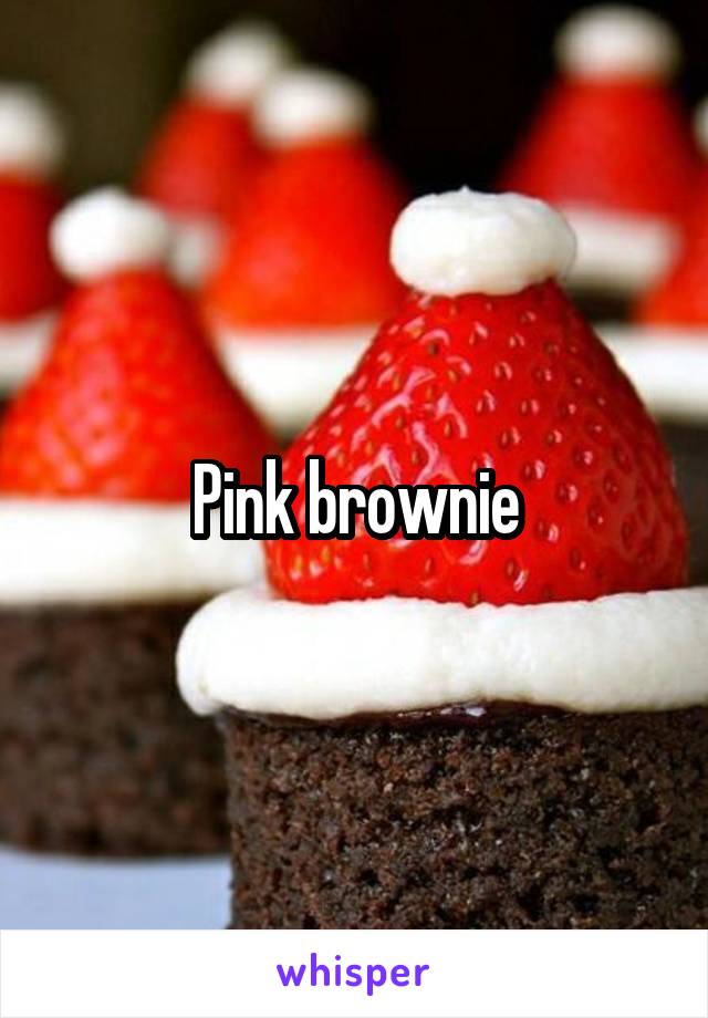 Pink brownie
