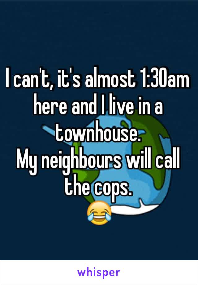 I can't, it's almost 1:30am here and I live in a townhouse.
My neighbours will call the cops.
😂