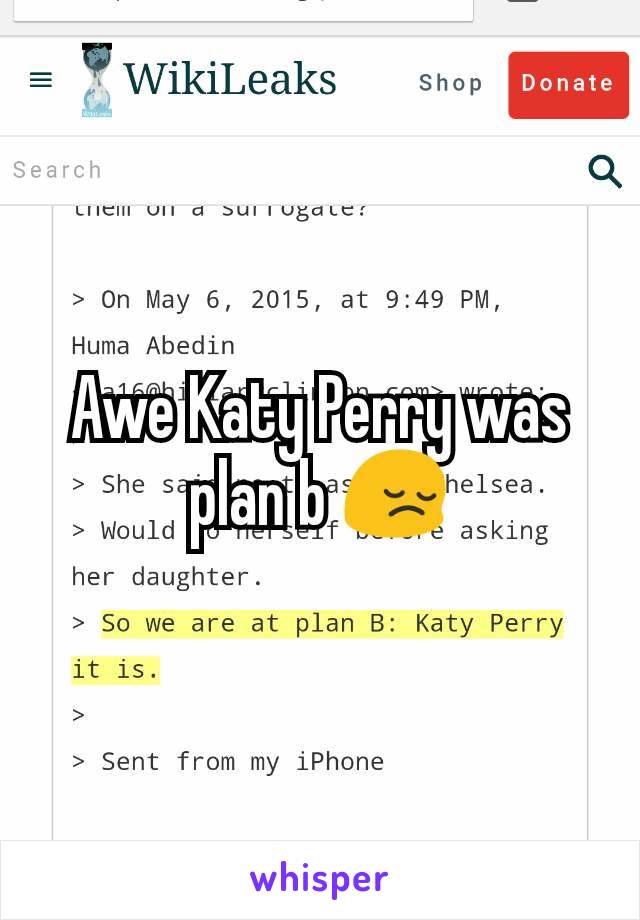 Awe Katy Perry was plan b 😔