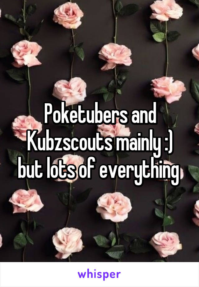 Poketubers and Kubzscouts mainly :) but lots of everything 