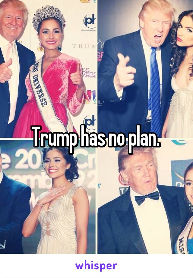 Trump has no plan. 