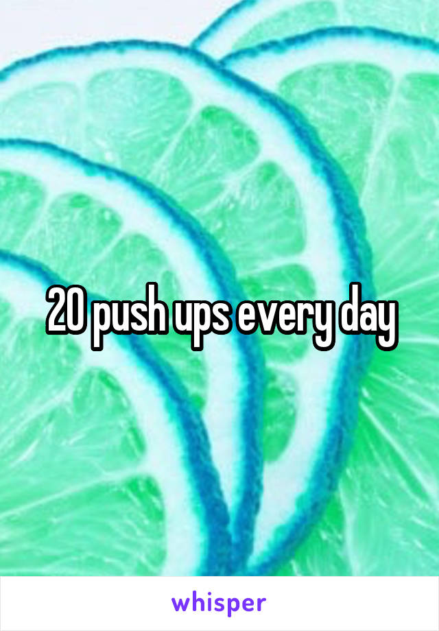 20 push ups every day