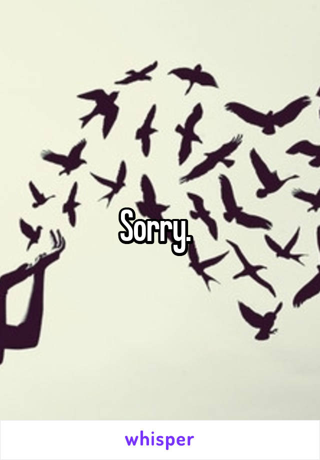 Sorry.  