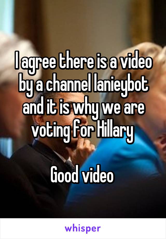 I agree there is a video by a channel lanieybot and it is why we are voting for Hillary 

Good video 