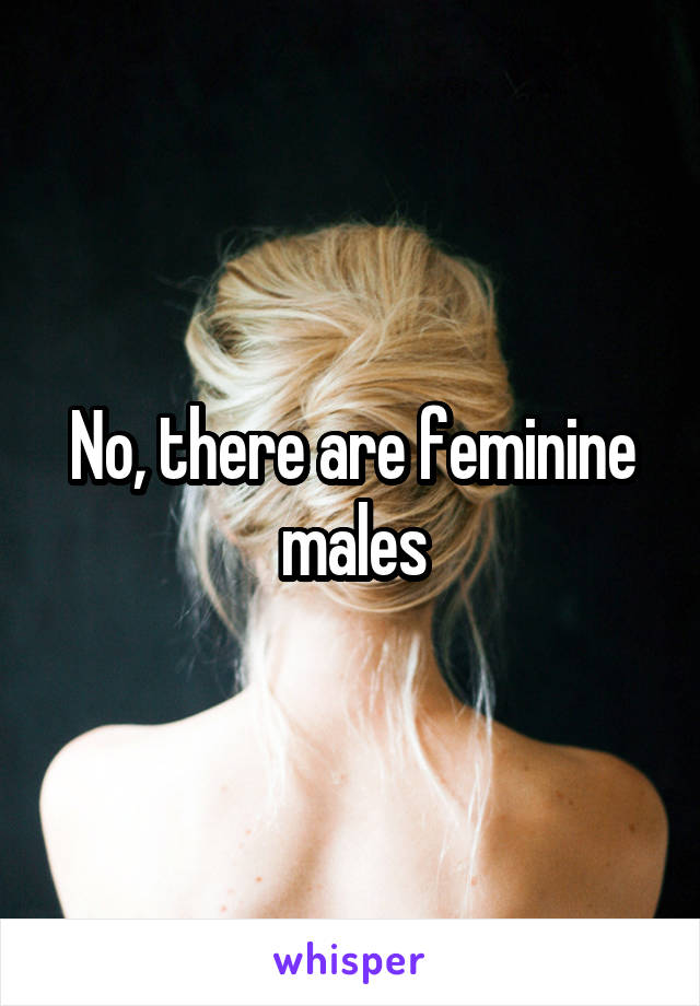 No, there are feminine males