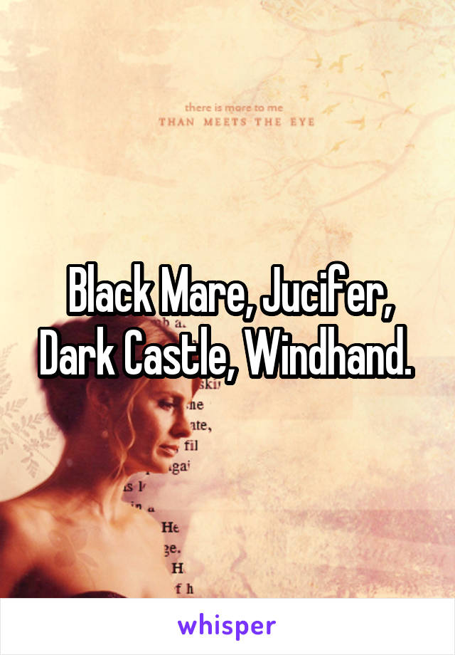 Black Mare, Jucifer, Dark Castle, Windhand. 