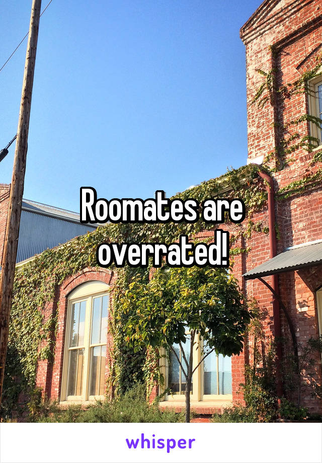 Roomates are overrated!