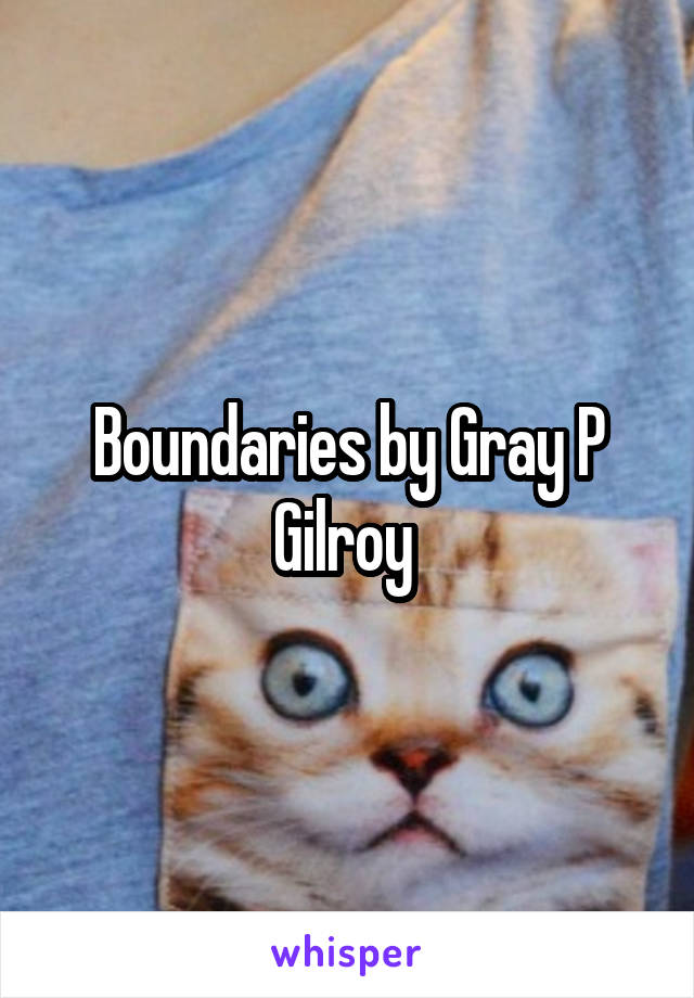 Boundaries by Gray P Gilroy 