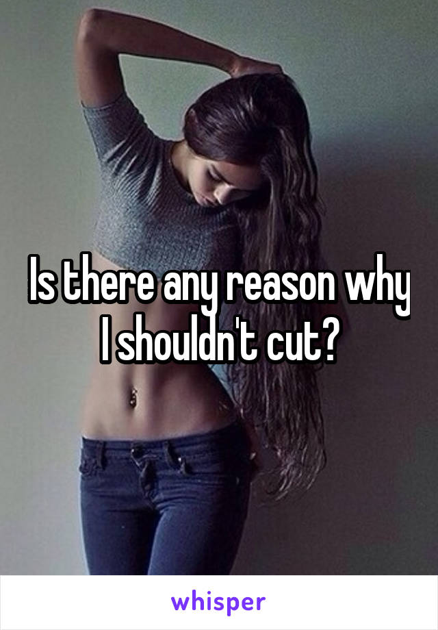 Is there any reason why I shouldn't cut?