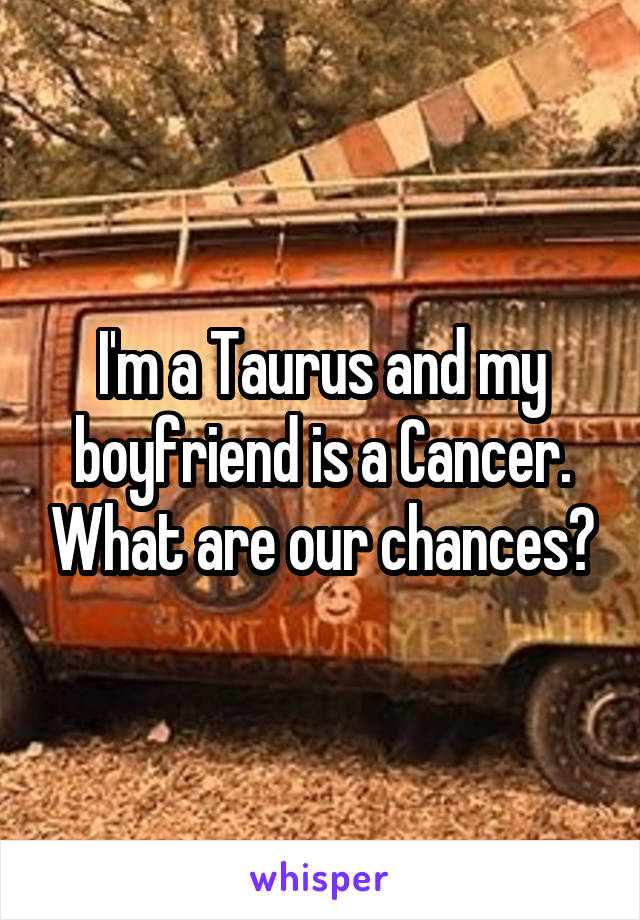 I'm a Taurus and my boyfriend is a Cancer. What are our chances?